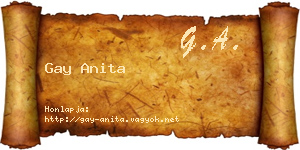 Gay Anita névjegykártya