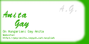 anita gay business card